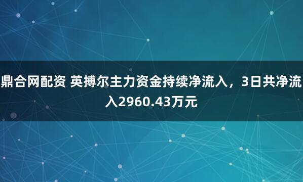 鼎合网配资 英搏尔主力资金持续净流入，3日共净流入2960.43万元