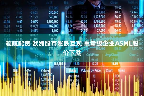 领航配资 欧洲股市涨跌互现 重量级企业ASML股价下跌