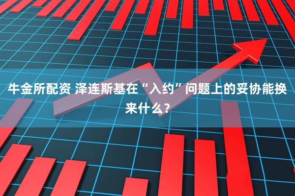 牛金所配资 泽连斯基在“入约”问题上的妥协能换来什么？