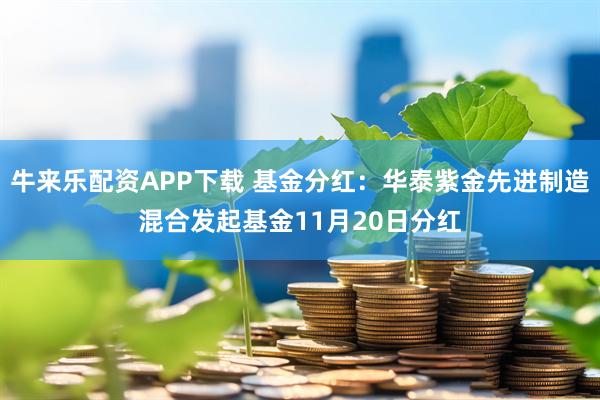 牛来乐配资APP下载 基金分红：华泰紫金先进制造混合发起基金11月20日分红